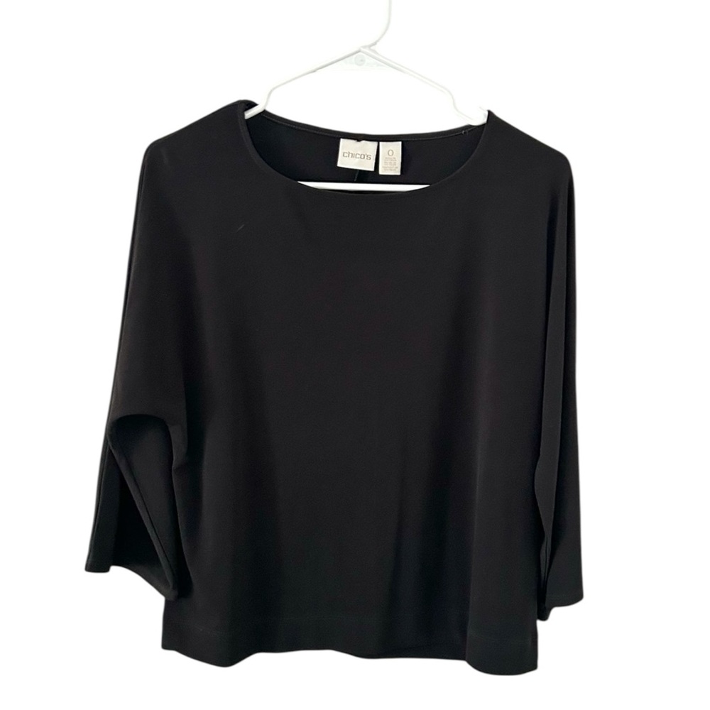 Chico’s Black Classic 3/4 Sleeve Blouse